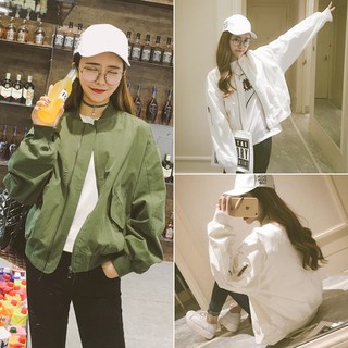 ❤ Korean Style Jacket Army Green & White women womens Bomber❤ (1)