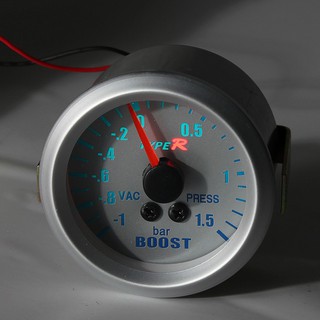 【EK READY】 Phantom Pointer Boost Vacuum Meter Gauge -1 1.5 BAR