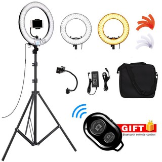 Selens 14inch LED Selfie Ring Light with Stand Photography Beauty Ringlight 3200-5500K with Light Stand Tripod with Remote for Live Show Tik Tok