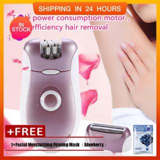 KEMEI 2 In 1 Woman Epilator Facial Body Hair Removal Electric Lady Care Machine