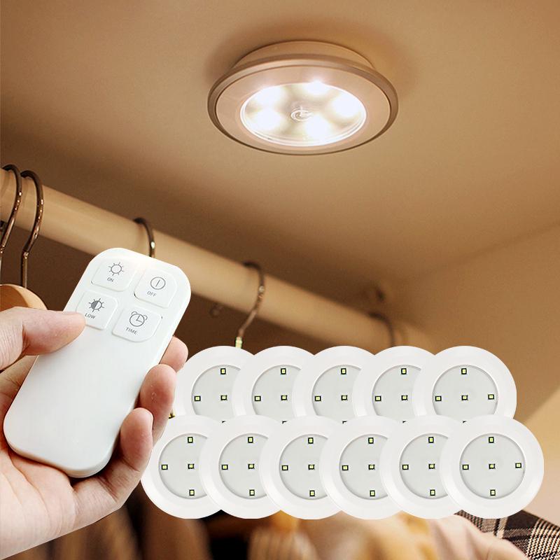 Remote Control LED light adjustable brightness delay function for kitchen cabinets bedroom stairs car(llamp/remote need order separate)