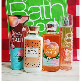Bath & Body Works Pretty As A Peach Fragrance Mist Body Lotion Cream Shower Gel