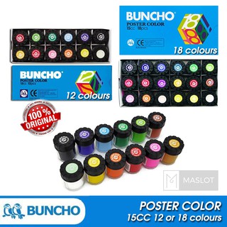 BUNCHO 15cc Poster Color 12 / 18 Colours