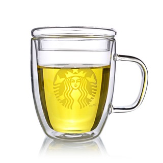 Double Wall Clear Glass Coffee Latte Drinking Mugs Cups 375ml/475ml