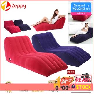 Bedroom Living Room Flocked Lounge Inflatable Air S-Type Lazy Sofa Relax Chair Sofa