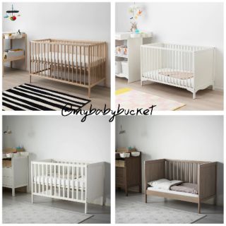 IKEA🇸🇪 Baby Cot Baby Crib Bedside Cot - 60x120 cm (SNIGLAR /SOLGUL /SUNDVIK/SMAGORA)