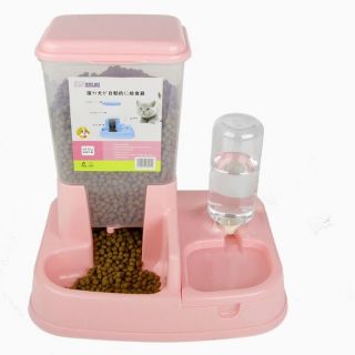 Bekas Makanan Kucing/Anjing Auto Pet Food Water Feeder - 2 in 1