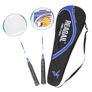 2Pcs Training Badminton Racket Racquet with Carry Bag