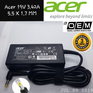 Acer Laptop Charger Adaptor 19V 3.42A OEM Tip Saiz 5.5 x 1.7mm (1)