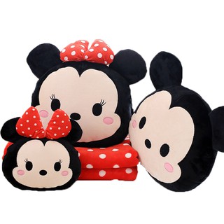 💎ready stock 💎3 in 1 blanket cum cushion Pillow Cartoon Mickey , Minnie (1)
