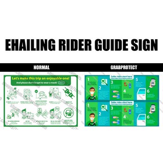 Ehailing Rider Guide Sign/Sticker (PVC Panel) (Dacsee Mula Mycar etc)