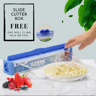 Slide Cutter Box for Cling Wrap Aluminium Foil & Baking Paper