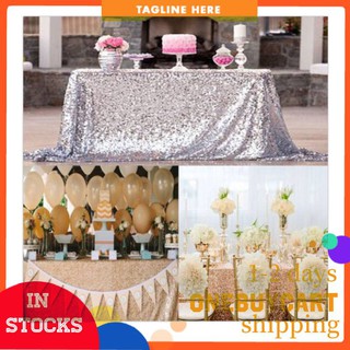 100*150cm Rectangle Sparkly Sequin Table Cover Cloth Wedding Party Banquet Decor