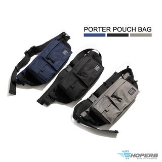 PORTER Pouch Chest Bag White Logo