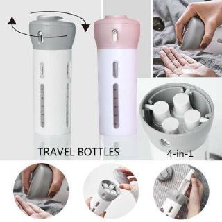 4-in-1 Lotion Shampoo Gel Travel Dispener Bottle Storage Us Portable Organizer