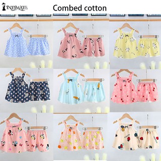 [ spot ] girl's dress summer little girl's princess dress children's cotton and hemp sleeveless halter dress baby summer (1)