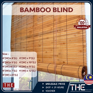 THE: Modern Rolling Bamboo Blind 4' (W) X 4' (H) - 12' (H) (Indoor) ** NEW PRODUCT**