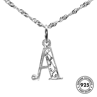 Elfi 925 Sterling Silver With White Gold Plating Letter Name Pendant SP90