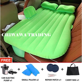 FULL SET Inflatable Car Bed Car Air Mattress for Backseat + 2 Pillows + Air Pump tilam kereta sofa (1)