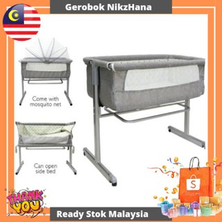 😍READY STOK MALAYSIA😍Foldable Bed Side Baby Cot Baby Bed Infant Travel ( (FBC-T01)