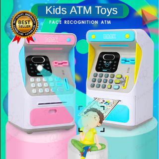 Kids Simulated Face Recognition Automatic Electronic Piggy Bank ATM Password Money Box Cash Coin Saving Box ATM Bank Safe Box Toys Gifts