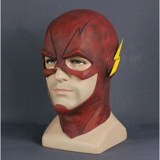 The Flash Mask DC Barry Allen Mask Cosplay Costume Prop Halloween Red Full Head Latex Party Masks