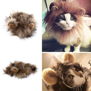 Pet Costume Lion Mane Wig for Cat Dog Halloween Party Home