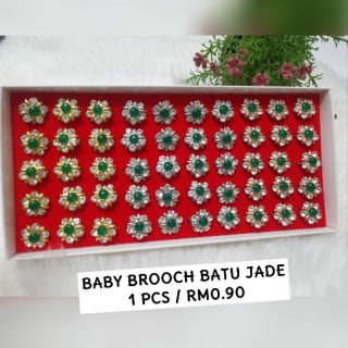 KERONSANG BABY BROOCH BATU JADE