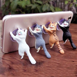 Universal Cute Cat Cell Phone Holder Tablets Desk Car Stand Mount Sucker Bracket