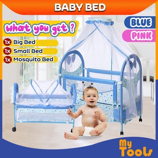 Double Baby Bed Portable Folding Swinging shaker with Mosquito Nets