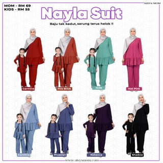 AISYSMOM NAYLA Suit Ironless Nursing Suit Menyusu Selak Sedondon Ibu Anak
