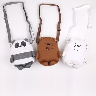 cute bear embroidery sling bag kids small cartoon crossbody bag phone bag coin purse