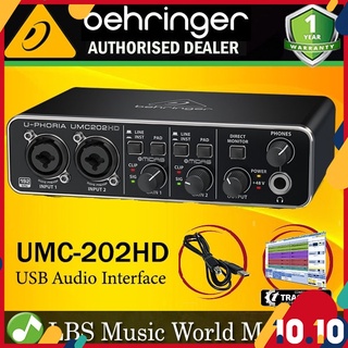 Behringer UMC-202HD 2 X 2 USB Audio Interface with MIDAS Mic Preamps (UMC202HD UMC 202HD)