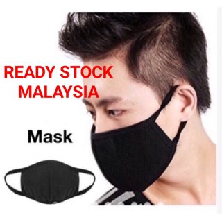 READY STOCK Black Anti-Dust Cotton Mouth Face Mask Respirator 面具