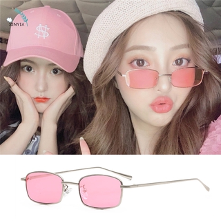 【COD】 Korean Retro Small Rectangle Frame Sunglasses Women Ulzzang Metal Frame Shades Eyewear Xinyia