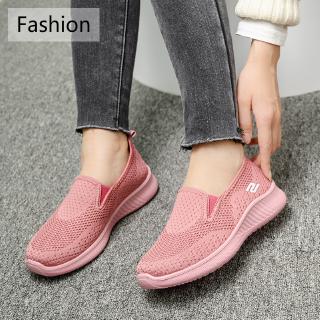 New Sports Shoes Soft Bottom Running Shoes Mesh Breathable Casual Flying Woven Shoes