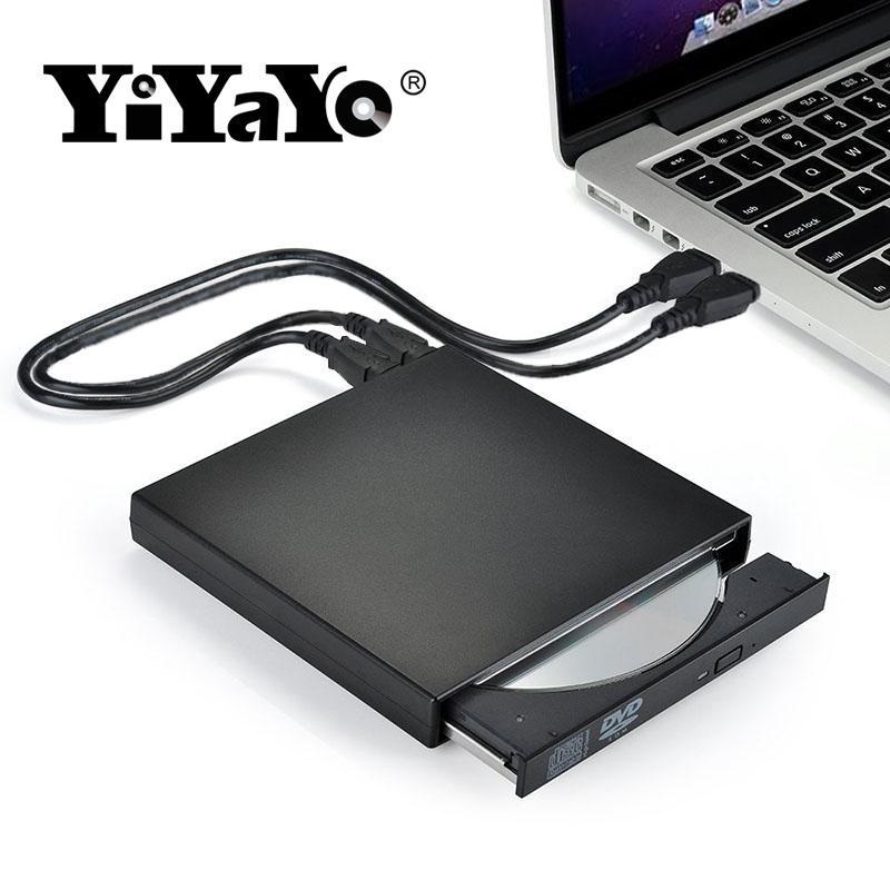 YiYaYo External DVD ROM Optical Drive USB 2.0 CD/DVD-ROM CD-RW Player Burner Slim Portable Reader Recorder for Laptop