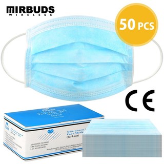 CE 50pcs Face Mask Disposable Earloop 3ply Face Masks meltblown Civilian face mask Great for Protection and Personal Health
