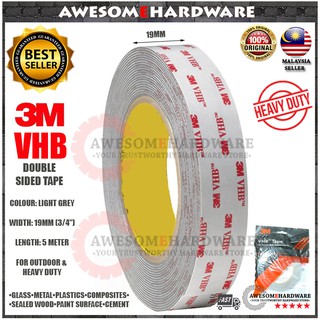 *EXTERIOR* 3M RP45 HEAVY DUTY 19MMX5M VHB DOUBLE SIDE TAPE