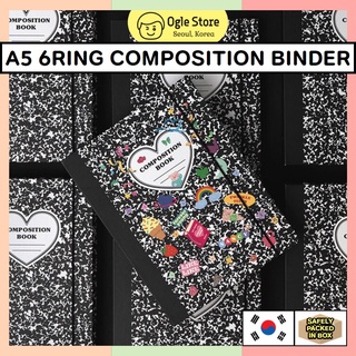 A5 Korean 6Ring Photocard Binder Album Stickerbook Refill File Pocket Composition Book Korean Biner Release Liner Oglestore