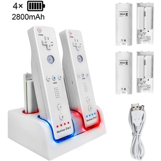 [Ready Stock] UK Rechargeable Battery Packs & Dual Charger Charging Dock Suits for Wii Remote & Remote Controller