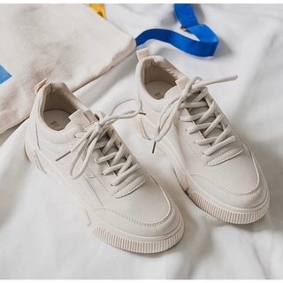 MAY INS Small White Sneakers Simple Design Breathable Women Shoes