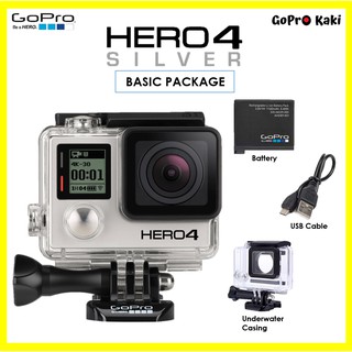GoPro Hero 4 Silver / Hero 4 Silver 4K Video Action Camera [ Basic Package ] ( 3-Months Warranty )