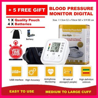 Mesin Alat Cek Tekanan Darah Tinggi BP Monitor Set DIgital Arm Blood Pressure l Mesin Cek Darah Tinggi.