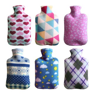 2000ml Fleece Hot Water Bottle Bag Cover Hand Warmers Home Office Therapy