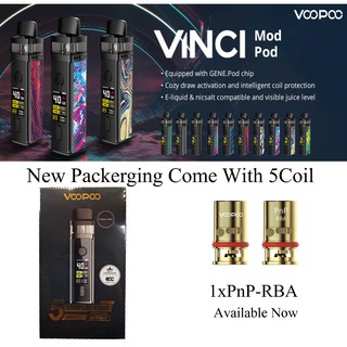 New Packerging Voopoo Vinci Come With 5 Coil 40w Pod Mod Starter Kit 5.5ml Cartridge 1500mAh Battery
