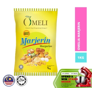 Omeli Marjerin / Omeli Margarine Halal / Baking Marjerin 1kg / Omega-3