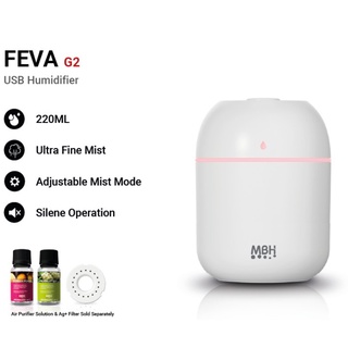 MBH FEVA G2 Mini Portable Room Humidifier, USB Humidifier, USB Aroma Diffuser