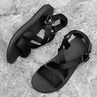 Summer Outdoor Lelaki Light Velcro Travel Man Kasut Sandal Korean Style Men's Shoes Fashion Home Roxy Slipper Skechers Plus Size