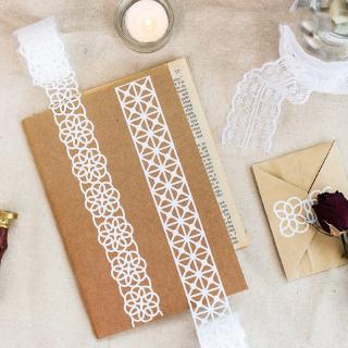 Mohamm Lace Skirt Series Color Washi Masking Tape Release Paper Stickers Scrapbooking Stationery Decorative Tape